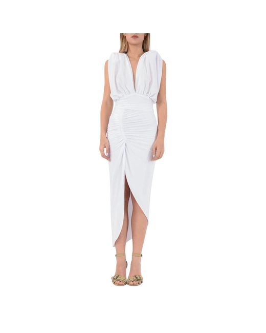 ACTUALEE White Midi dresses