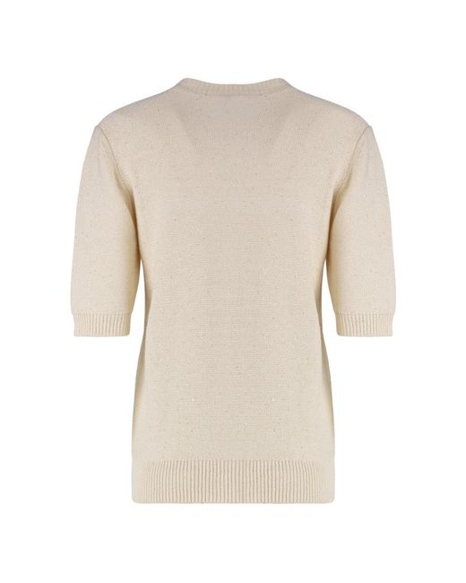 Fabiana Filippi Natural Round-Neck Knitwear