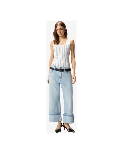 Pinko White Sleeveless Tops