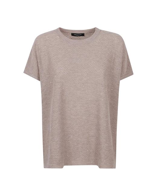 Fabiana Filippi Gray Round-Neck Knitwear