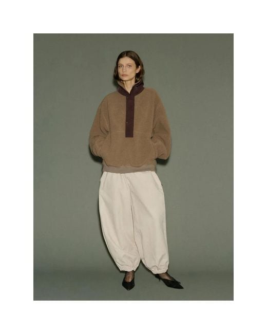 Entire studios System Fleece Pullover Sweatshirt in het Brown voor heren