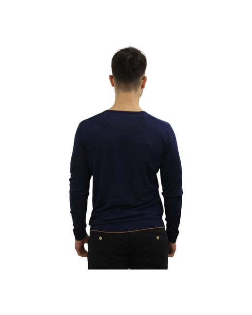 GAUDI Blue Round-Neck Knitwear for men
