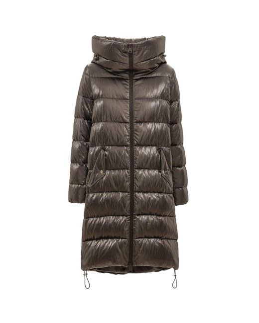 Herno Lange Gewatteerde Parka in het Brown
