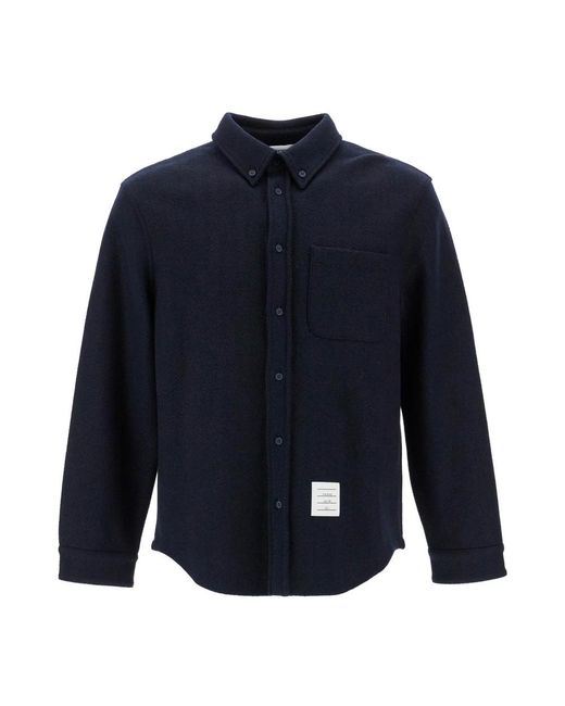 Thom Browne Oversized Button-Down-Hemd in Blue für Herren