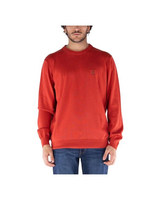 Timberland Red Round-Neck Knitwear for men