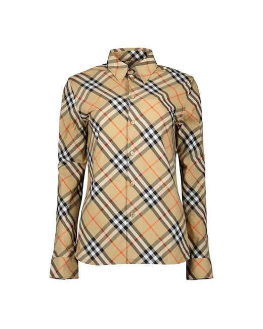Burberry Geruit Overhemd in het Brown