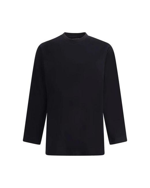 Y-3 Blue Long Sleeve T-Shirts for men