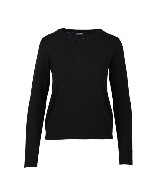 Max Mara Black Round-Neck Knitwear