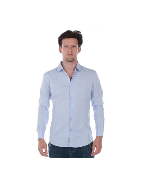 Daniele Alessandrini Blouses Hemden in het Blue voor heren