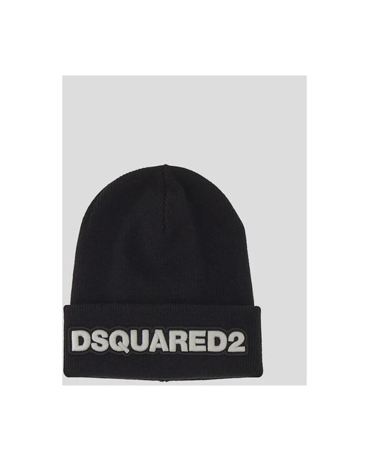 DSquared² Mütze mit gesticktem logo in Black für Herren