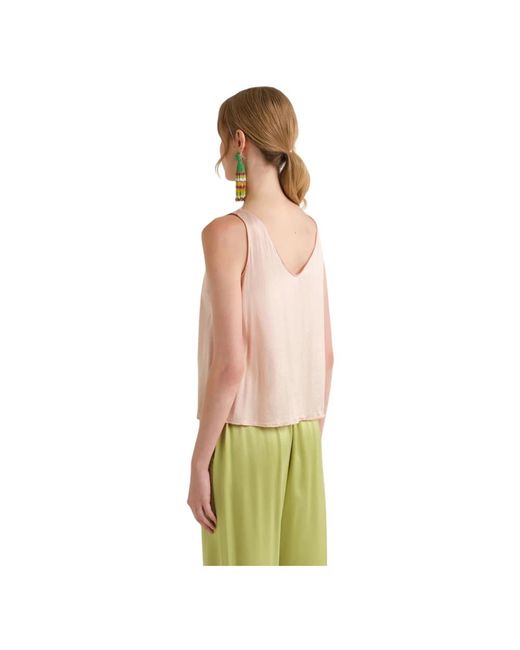 Maliparmi Metallic Sleeveless Tops