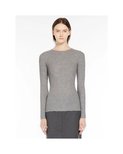 Jersey Gris Lupetto Fit, Mujer, Talla Sportmax de color Gray