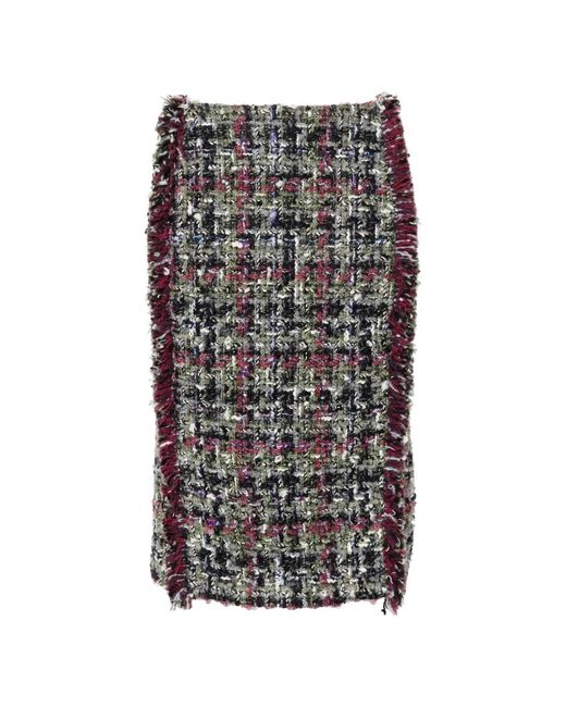 Etro Gray Midi Skirts