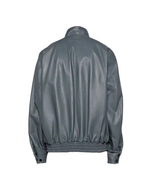 Marni Blue Leather Jackets for men