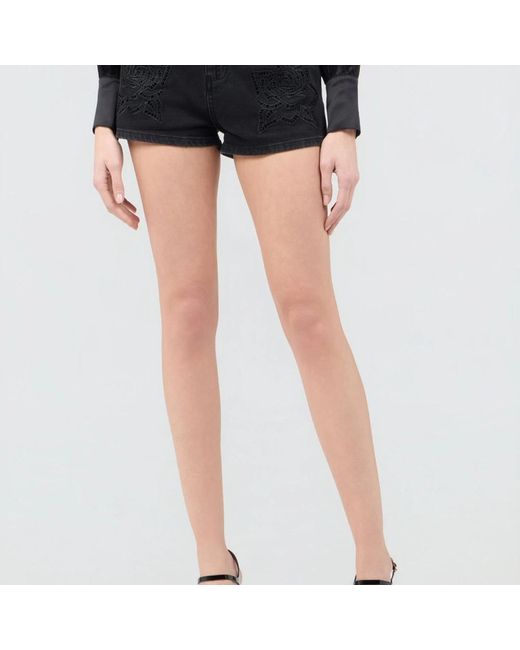 Roberto Cavalli Black Denim Shorts