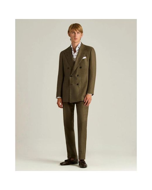 Double Breasted Suits Kiton pour homme en coloris Green
