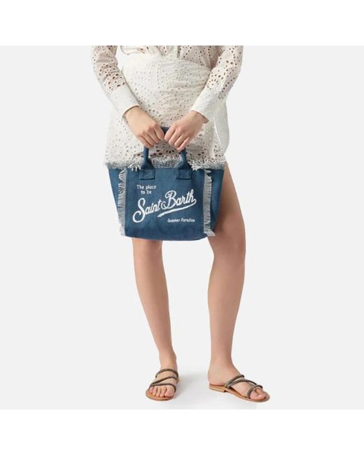 Mc2 Saint Barth Blue Mini Bags