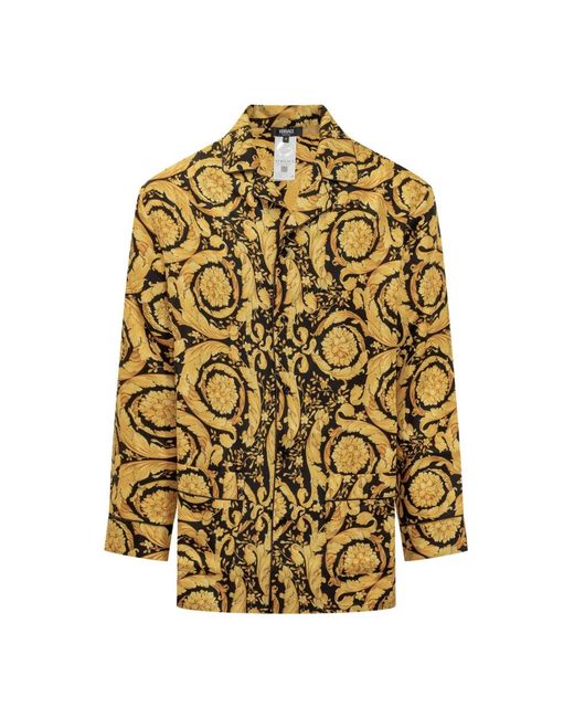 Versace Metallic Casual Shirts for men