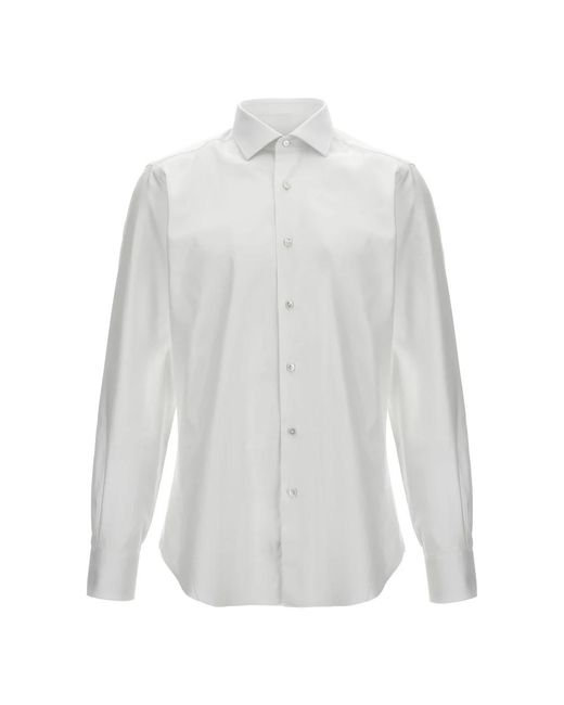 Barba Napoli White Formal Shirts for men