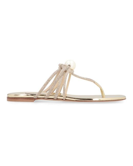 Flip Flops di Casadei in Metallic