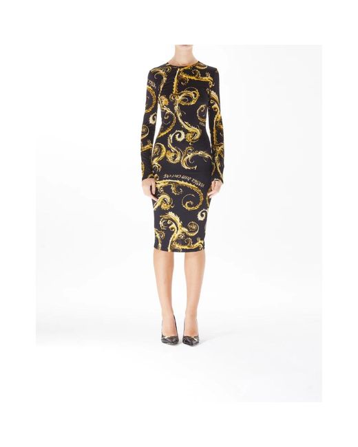 Versace Jeans Couture Black Midi Dresses