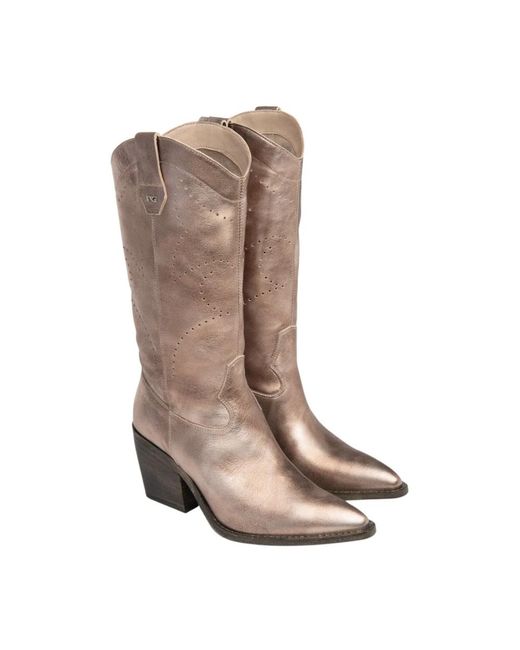 Nero Giardini Brown Cowboy & Biker Boots