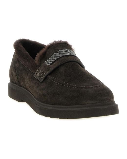 Brunello Cucinelli Black Loafers