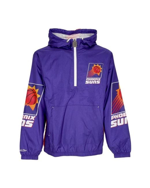 Mitchell & Ness Phoenix Suns Windbreaker Anorak Original Team Colors in het Blue voor heren