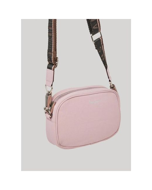 Pepe Jeans Pink Nylon schultertasche marge rose