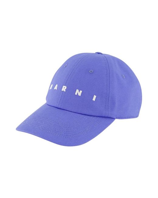 Marni Accessoires ,Blauw ,Katoen Blauw Lila Katoenen Baseballpet in het Blue voor heren
