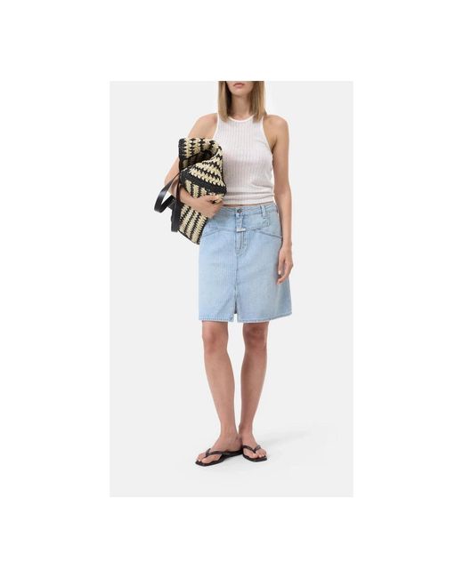 Closed Blue Denim Skirts