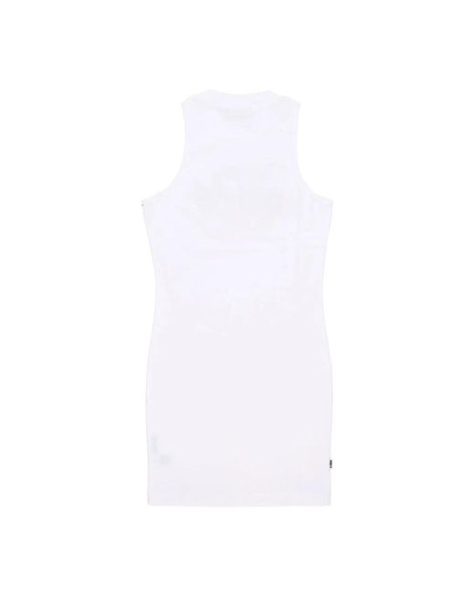 Obey Kleedjes ,Wit ,Katoen Wit Multi Crew-Neck Jurk in het White