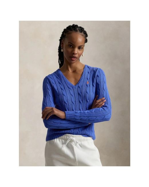 Polo Ralph Lauren Blue V-Neck Knitwear