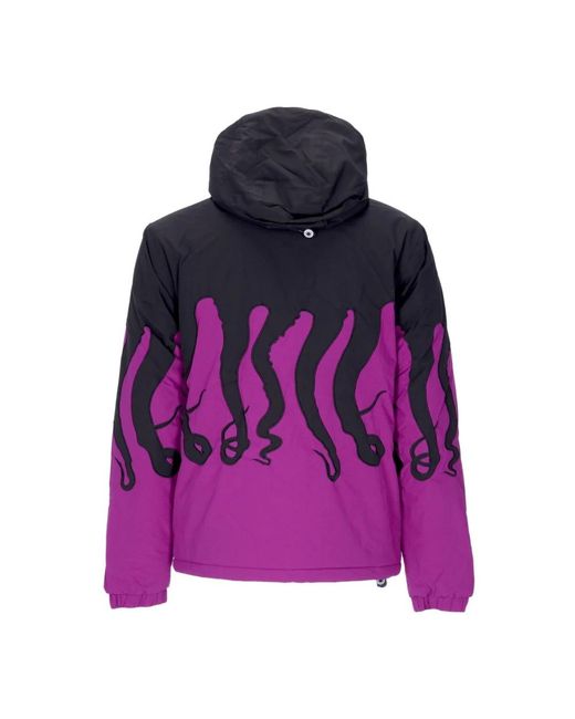 Octopus Jassen ,Veelkleurig ,Polyester Paarse Laag Puffer Jas in het Purple voor heren