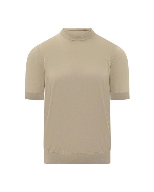 FILIPPO DE LAURENTIIS Natural Round-Neck Knitwear for men