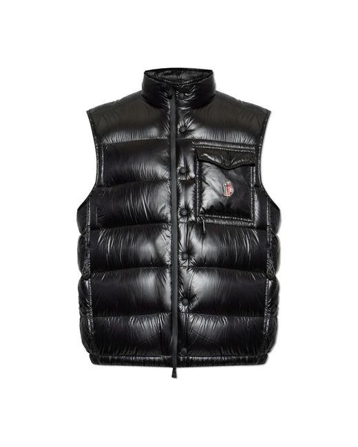 Moncler Black Vests for men