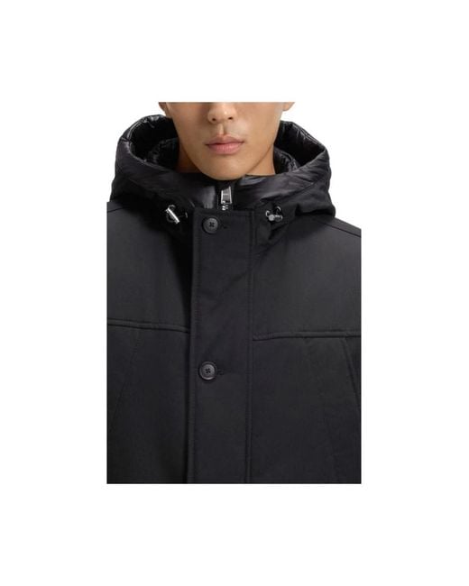 Winter Jackets Boss de hombre de color Black