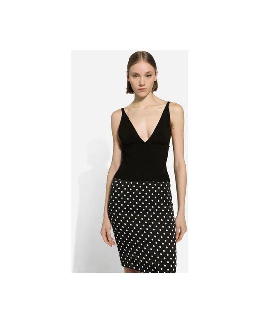 Dolce & Gabbana Black Sleeveless Tops