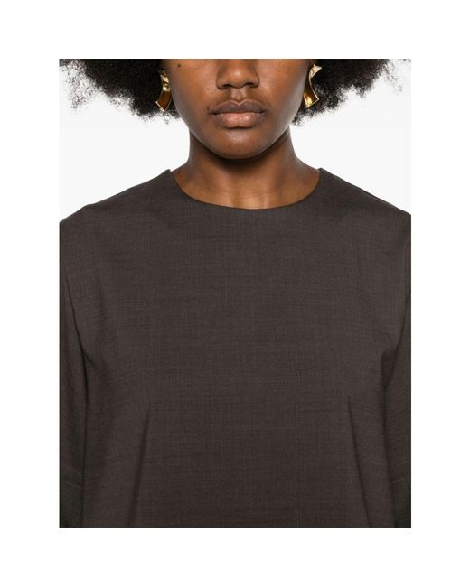 P.A.R.O.S.H. P.A.R.O..H. ,Overhemden ,Bruin ,Bruine Blouse Met Stijl 008 in het Black