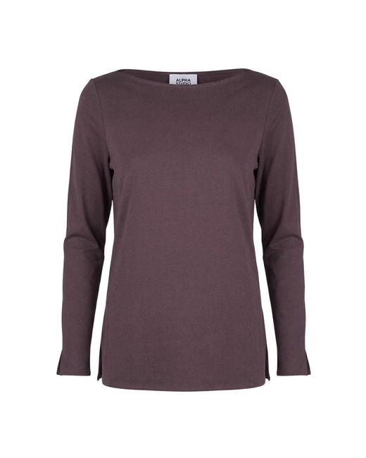 Alpha Studio Purple Long Sleeve Tops