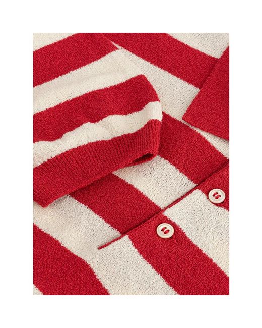 Gran Sasso Gestreiftes handtuch-effekt polo-shirt in Red für Herren