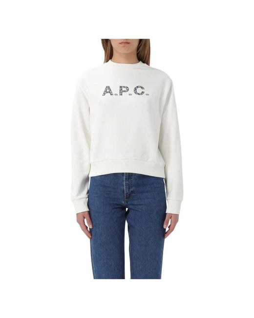 A.P.C. White Round-Neck Knitwear