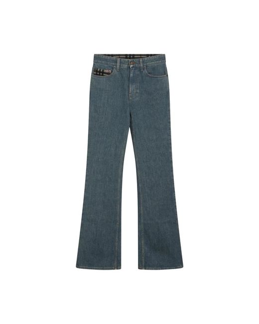 Burberry Jeans ,Blauw ,Katoen Doria Chk Jeans in het Blue