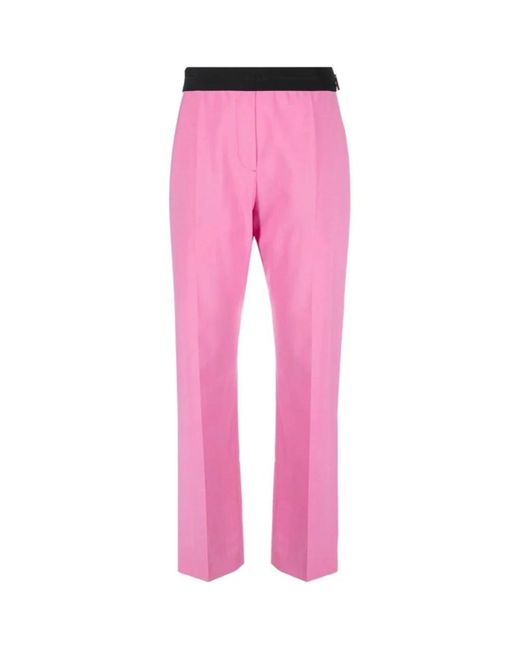 Slim-Fit Trousers MSGM en coloris Pink