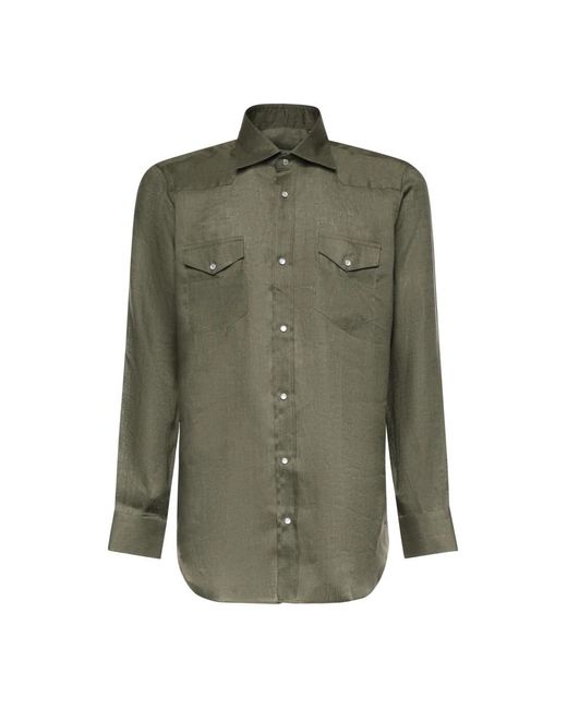 Sartorio Napoli Green Casual Shirts for men