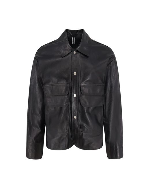 DFOUR® Black Leather Jackets for men