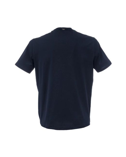 Kiton Tops ,Blauw ,Katoen Katoenen T-Shirt Met Korte Mouwen En Logo in het Blue voor heren
