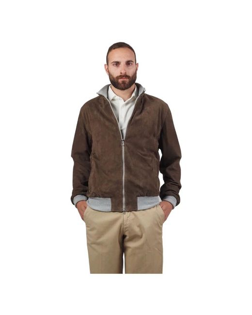Barba Napoli Wildleder Bomberjacke Braun in Brown für Herren