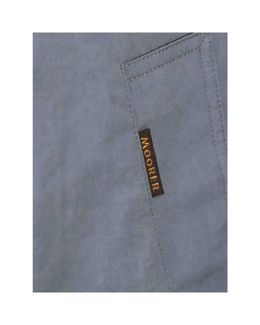 Moorer Blue Double-Breasted Coats for men