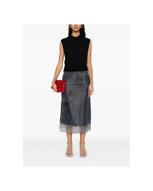 Sportmax Black Sleeveless Tops